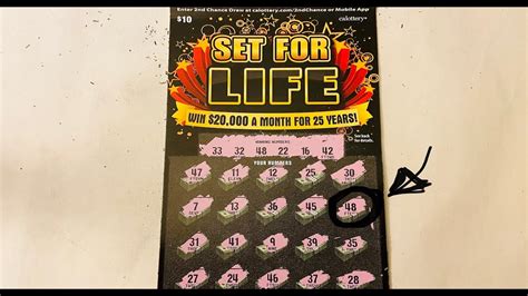 Contact information for renew-deutschland.de - 2 days ago · Introducing California Lottery’s newest $30 game, the biggest ever in the Set for Life! series: Set for Life! Millionaire Edition Scratchers® – now with a top prize worth UP TO $20,000,000 payable over 25 years! Game Number: 1505 Overall odds: 1 in 3.22 Cash odds: 1 in 4.75 Find More Ways to Win with Scratchers 2nd Chance here HOW TO PLAY 